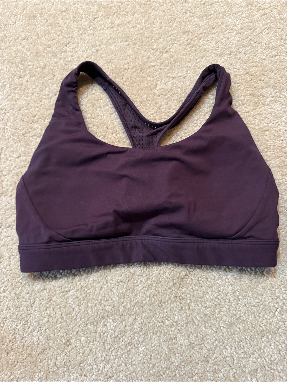 Athleta Deep Plum Racerback Sports Bra